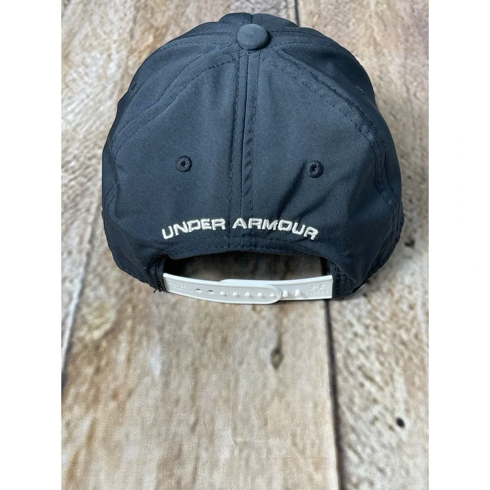 Under Armour Hat Cap Snap Back‎ Youth One Size Black Athletic Big Logo Sport